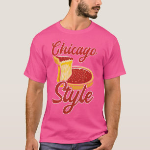 T-shirt Pizza de Chicago Deep Dish