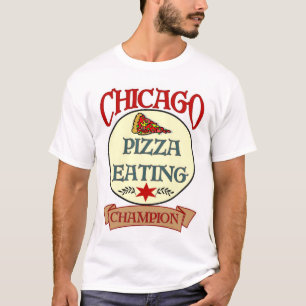 T-shirt Pizza de Chicago mangeant le champion
