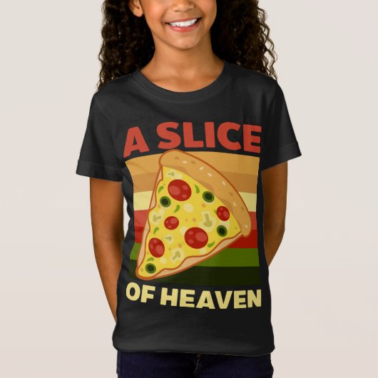 T-Shirt Pizza De Design Du Ciel (Devant)