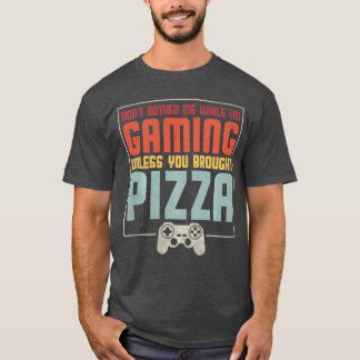 T-shirt Pizza de joueur de jeu vidéo drôle de nourriture h
