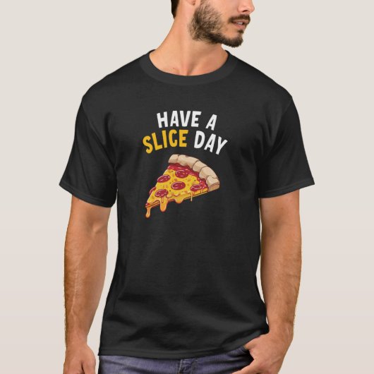 T-shirt Pizza de la journée des tranches (Devant)