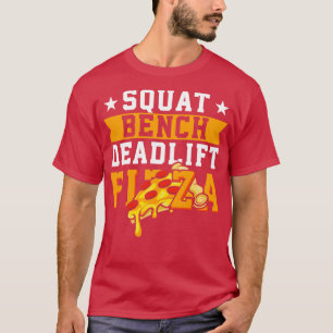 T-shirt Pizza de levage du banc de squat