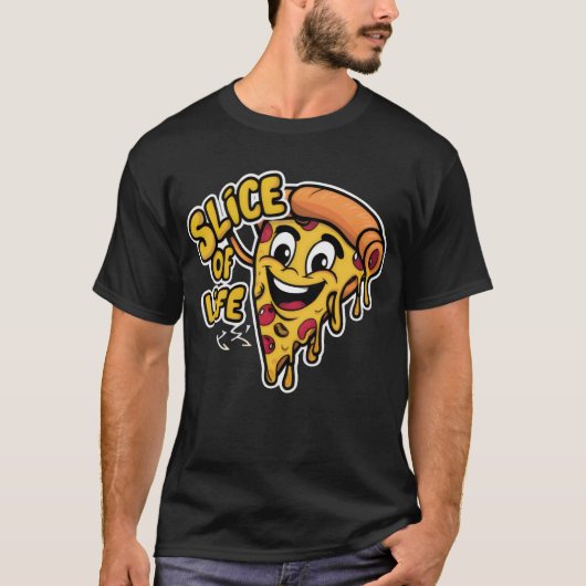 T-shirt Pizza De Morceau (Devant)