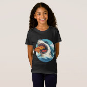 T-Shirt Pizza de Nourriture de Requin pour Enfants Cadeau  (Devant entier)
