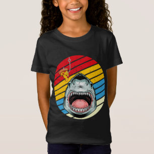 T-Shirt Pizza de Poisson de Requin Retro Pizzeria Vintage 