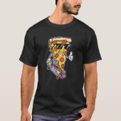 T-shirt Pizza de Skateboard slice 80s Retro Style Pizza (Devant)