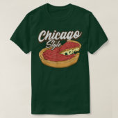 T-shirt Pizza De Style Chicago Pizza Plat Profond Pizza Cr (Design devant)