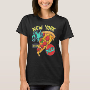 T-shirt Pizza de style new-yorkais Cheesy Délicieux croûte