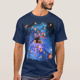 T-shirt Pizza d'équitation de l'oeil laser spatial, Galay
