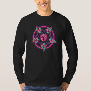 T-shirt Pizza Diable Satanic démonique Goth Occulte Alimen
