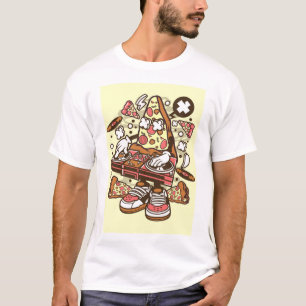 T-shirt Pizza DJ Platines Pop Art