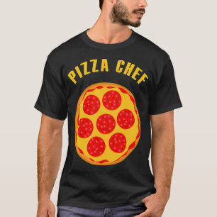 T-shirt Pizza drôle chef casquette