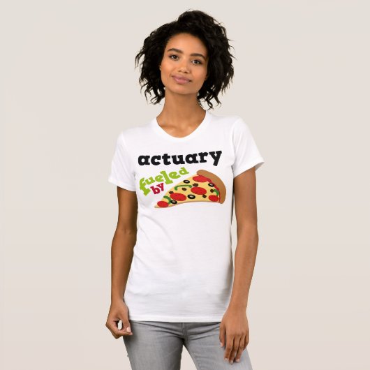T-shirt Pizza (drôle) d'actuaire (Devant entier)