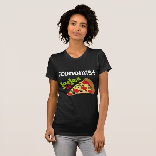 T-shirt Pizza (drôle) d'économiste (Devant entier)