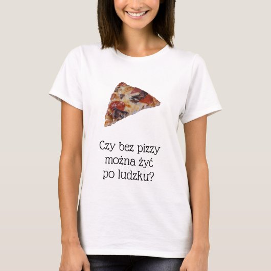 T-shirt pizza drôle en polonais (Devant)