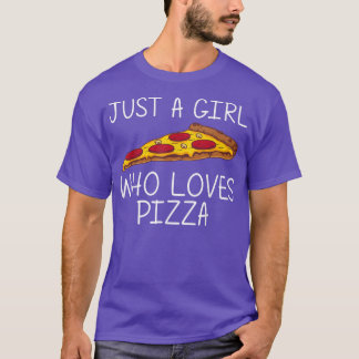 T-shirt Pizza Drôle Pour Filles Enfant Alimentation Italie