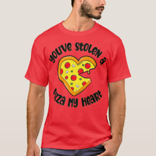T-shirt Pizza en forme de coeur Drôle Drôle Aiguille de fo