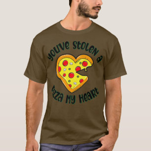 T-shirt Pizza en forme de coeur Drôle Drôle Aiguille foin