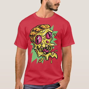 T-shirt Pizza En Scandale Avec Salami Et Fromage Pour Rapi
