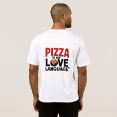 T-shirt Pizza est ma langue d'amour (Dos entier)