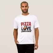 T-shirt Pizza est ma langue d'amour (Devant entier)