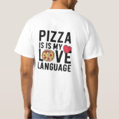 T-shirt Pizza est ma langue d'amour (Dos)