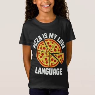T-Shirt Pizza Est Ma Langue D'Amour Drôle Pizza Lover Food