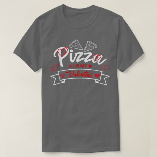T-shirt Pizza Est Ma Pizza Valentine Avec Coeurs 925 (Design devant)