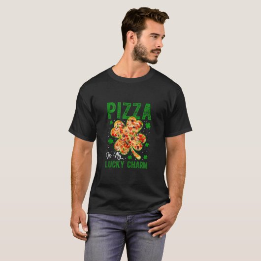 T-shirt Pizza Est Mon Chic Shamrock Clover Saint Part (Devant entier)