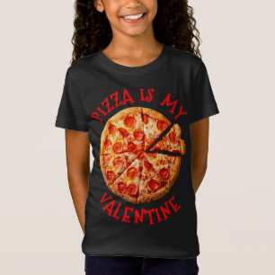 T-Shirt Pizza Est Mon Coeur Valentin Forme Pizza Valentine