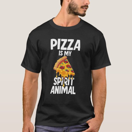 T-shirt Pizza est mon Esprit Animal 10 (Devant)