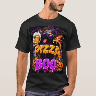 T-shirt Pizza Est Mon Fantôme Amoureux Drôle Halloween