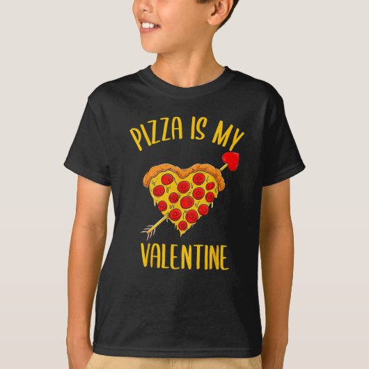 T-shirt Pizza est mon Valentines Jour drôle Matching Amour (Devant)