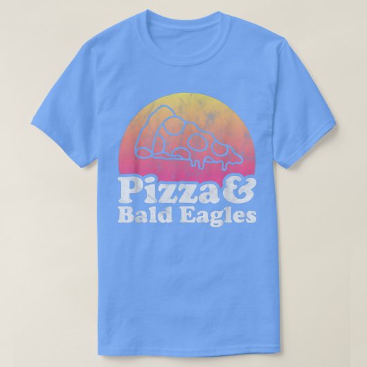 T-shirt Pizza et Aigles chauves ou Aigle chauve (Design devant)
