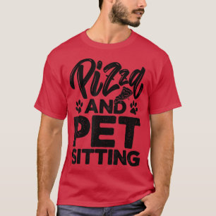 T-shirt Pizza Et Animaux Assis Amoureux des animaux Chiens