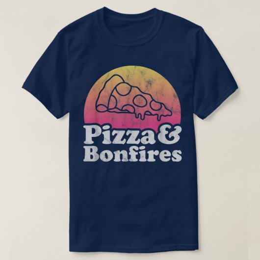 T-shirt Pizza et Bonfires ou Bonfire (Design devant)