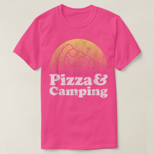 T-shirt Pizza et Camping (Design devant)