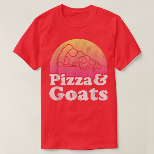 T-shirt Pizza et chèvres ou chèvre (Design devant)