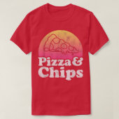 T-shirt Pizza et chips (Design devant)