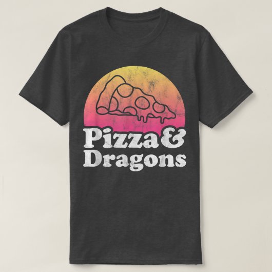 T-shirt Pizza et Dragons ou Dragon (Design devant)