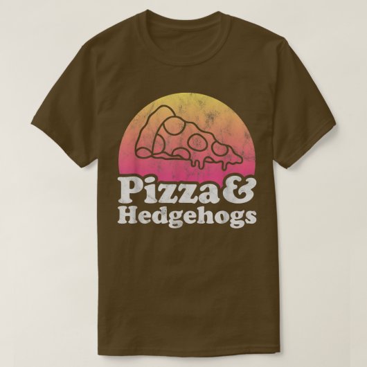 T-shirt Pizza et Hérisson ou Hérisson (Design devant)