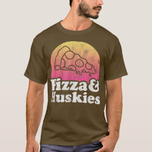 T-shirt Pizza et Huskies ou Husky