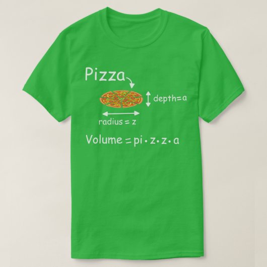 T-shirt Pizza et Math (Design devant)