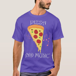 T-shirt Pizza et notes musicales Musicien Clef Hobby Chef