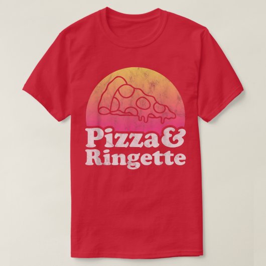 T-shirt Pizza et Ringette  (Design devant)