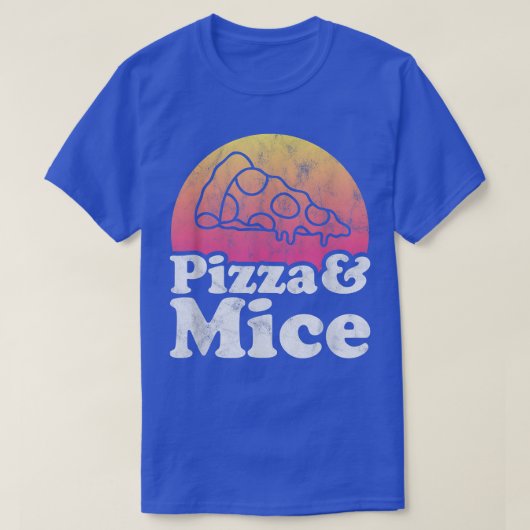T-shirt Pizza et souris ou souris  (Design devant)