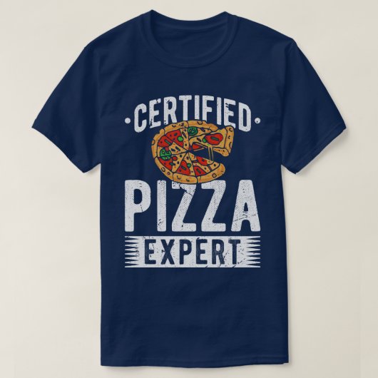 T-shirt Pizza Expert Certifié Pizza Lover (Design devant)