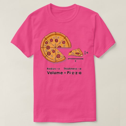 T-shirt Pizza formule science fromage champignons bacon (Design devant)