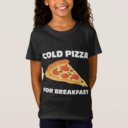 T-Shirt Pizza froide pour le petit-déjeuner (Devant)