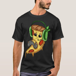 T-shirt Pizza Gamer Love Jouer Jeux Vidéo Jeux Drôle Contr
